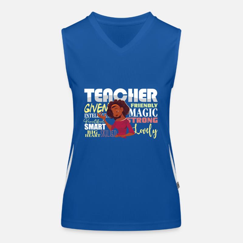 HBCU Teacher Afro Historically Black College Women's Functional Contrast Tank Top