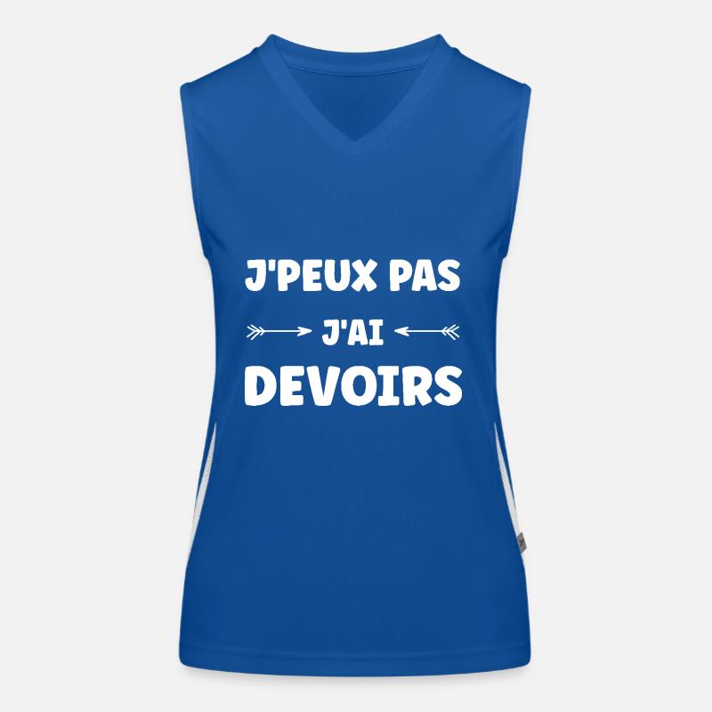 j'peux pas j'ai devoirs Débardeur respirant contrasté Femme