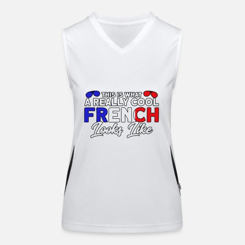 Français Drapeau Français Roots Cadeau Débardeur respirant contrasté Femme