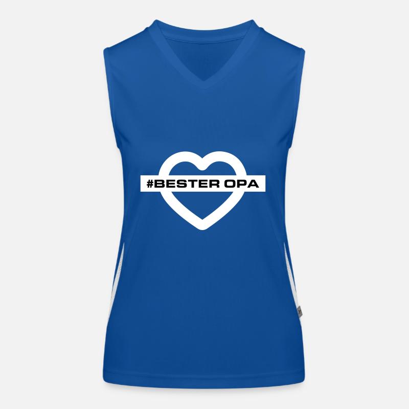 Bester Opa Herzen Liebe Funktionelles Kontrast-Tank Top für Frauen