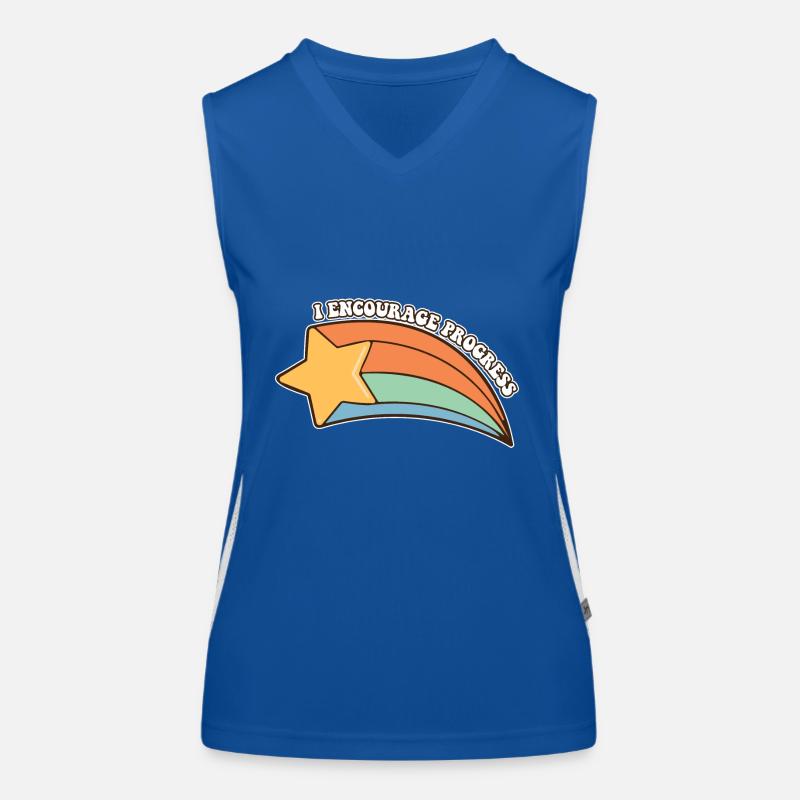 I Encourage Progress Is Not Linear Sped Teacher Funktionelles Kontrast-Tank Top für Frauen