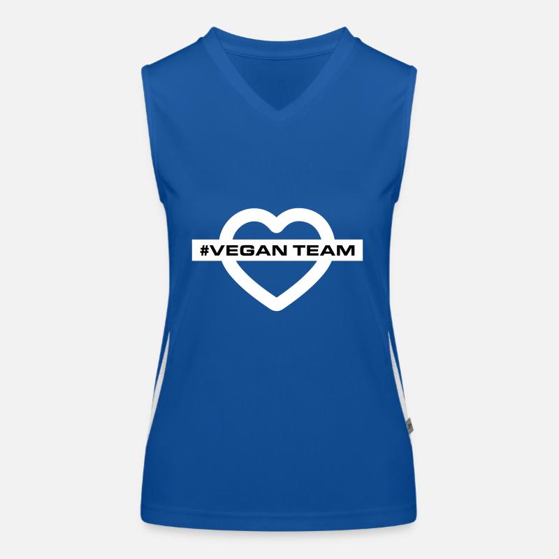 Vegan Team Herz Funktionelles Kontrast-Tank Top für Frauen
