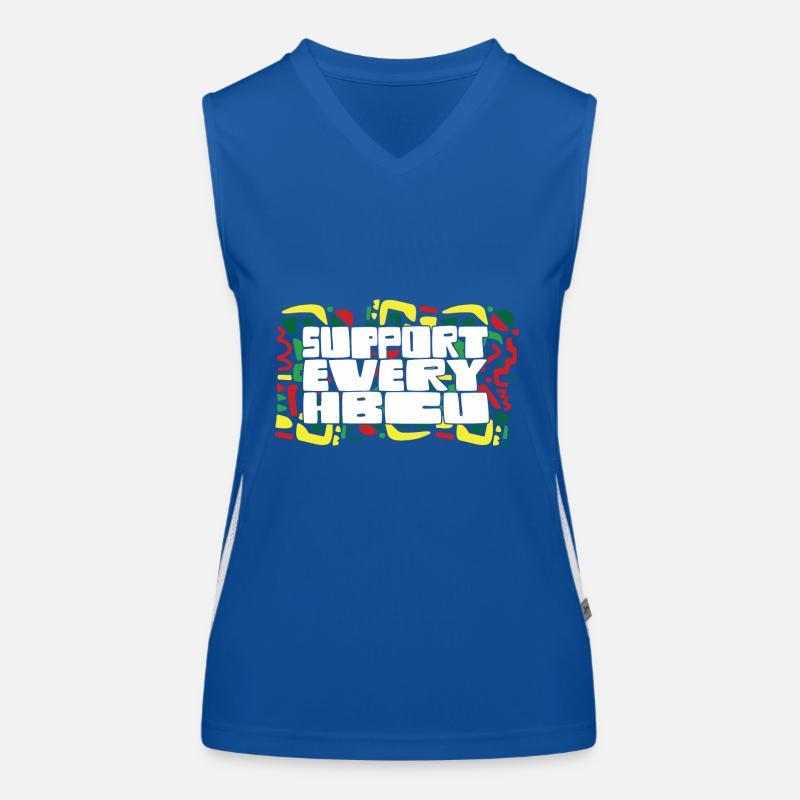 i Support Every HBCU Student Alumni Black Teacher Funktionelles Kontrast-Tank Top für Frauen