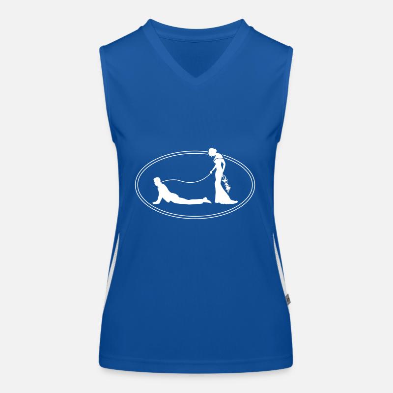 Wedding Newlyweds Leash Women's Functional Contrast Tank Top