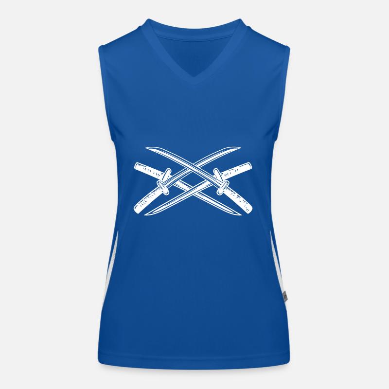 Samurai Schwert Element Funktionelles Kontrast-Tank Top für Frauen