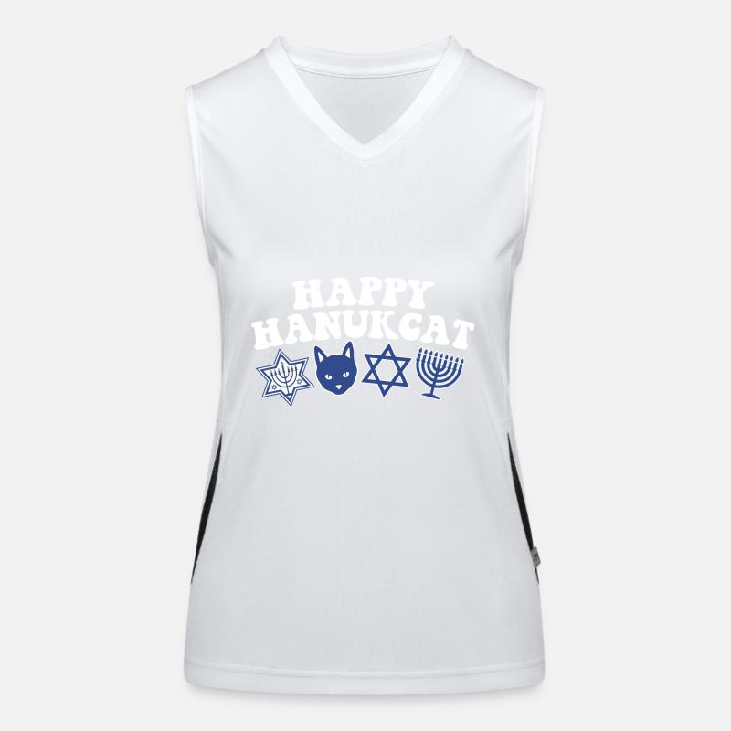 Joyeux Hanoukka Hanukcat costume juif Menorah Débardeur respirant contrasté Femme