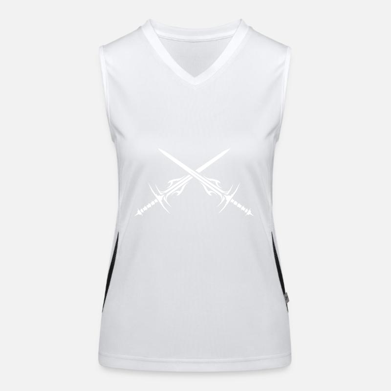 Schwert Element Funktionelles Kontrast-Tank Top für Frauen