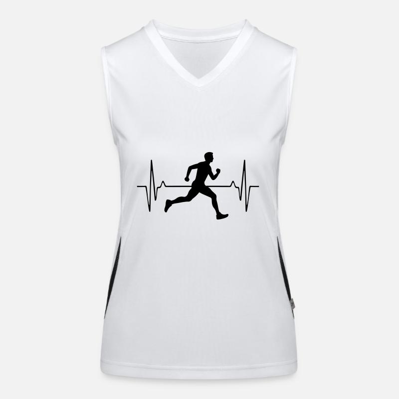 Fréquence d’impulsion de l’homme de Running Marathon Débardeur respirant contrasté Femme