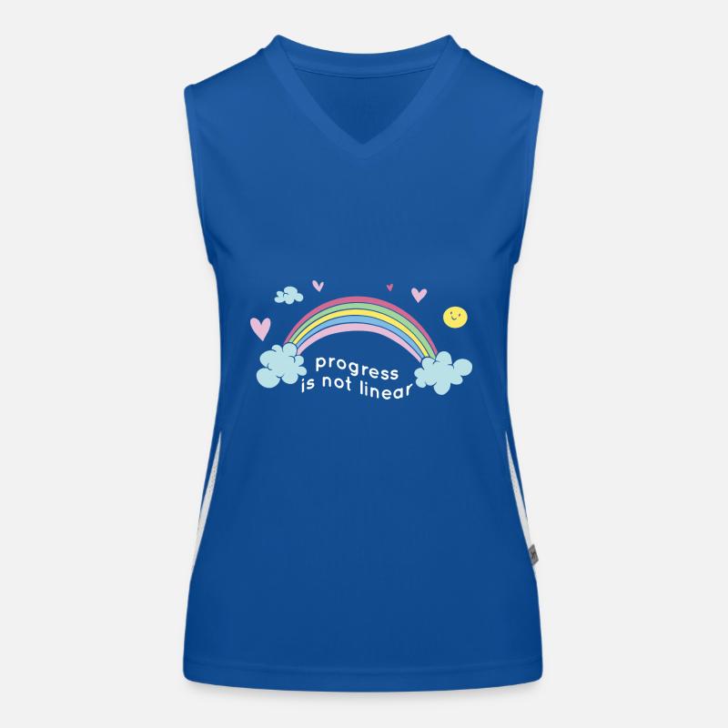 ABA Therapist Sped Teacher Progress Is Not Linear Funktionelles Kontrast-Tank Top für Frauen