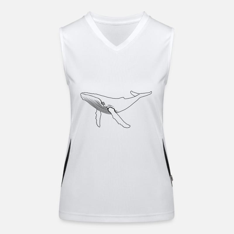Wal - Buckelwal - Meeressäuger - Geschenk Funktionelles Kontrast-Tank Top für Frauen