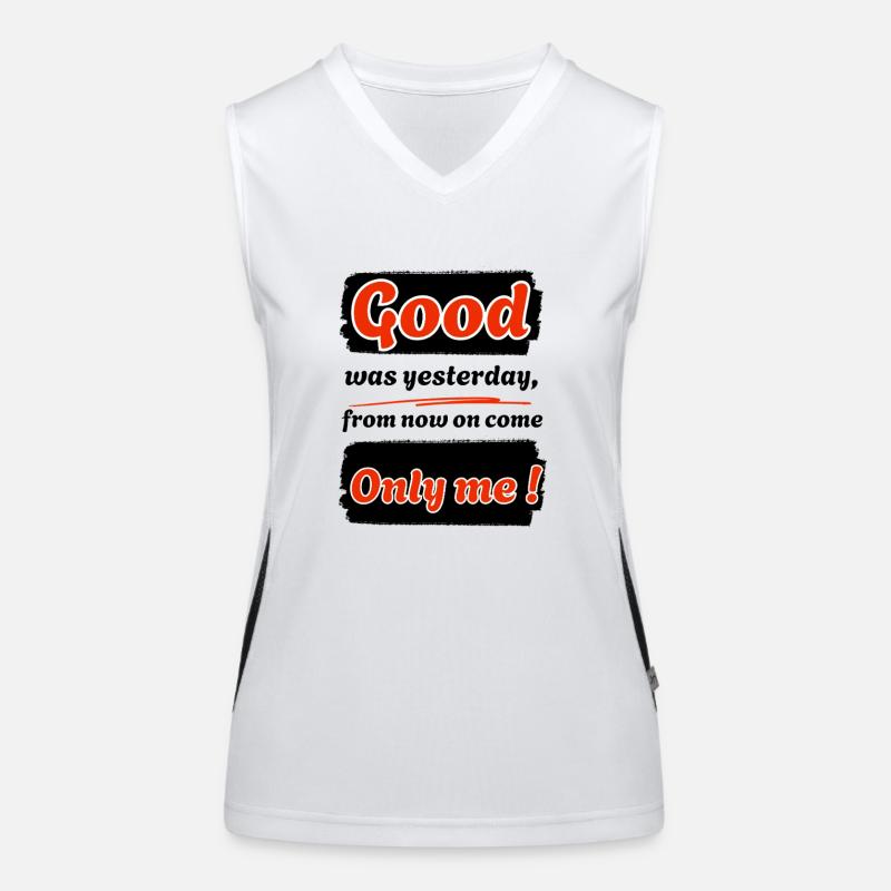 Brav war gestern, ab jetzt komme ich !-eng. Funktionelles Kontrast-Tank Top für Frauen