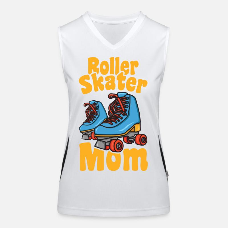 Rollschuh Mama Funktionelles Kontrast-Tank Top für Frauen