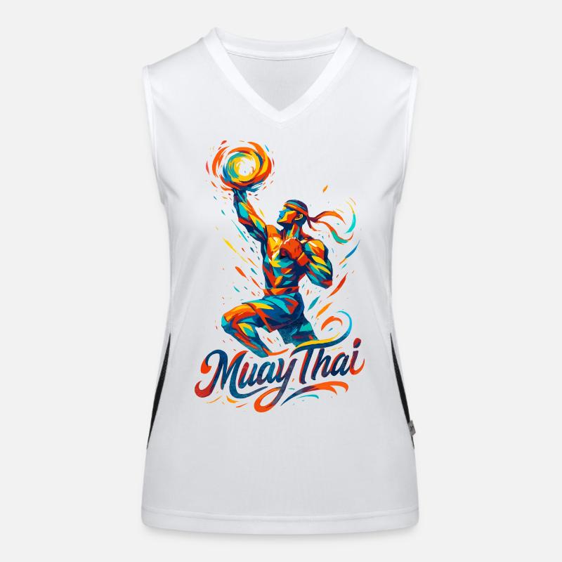 Muay Thai Boxe Kickboxing Boxer Cadeau Débardeur respirant contrasté Femme