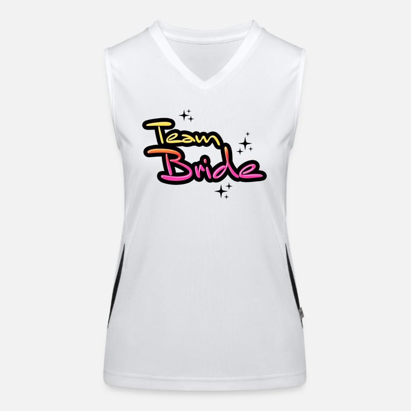 Team bride retro mariage mariage bachelorette Débardeur respirant contrasté Femme