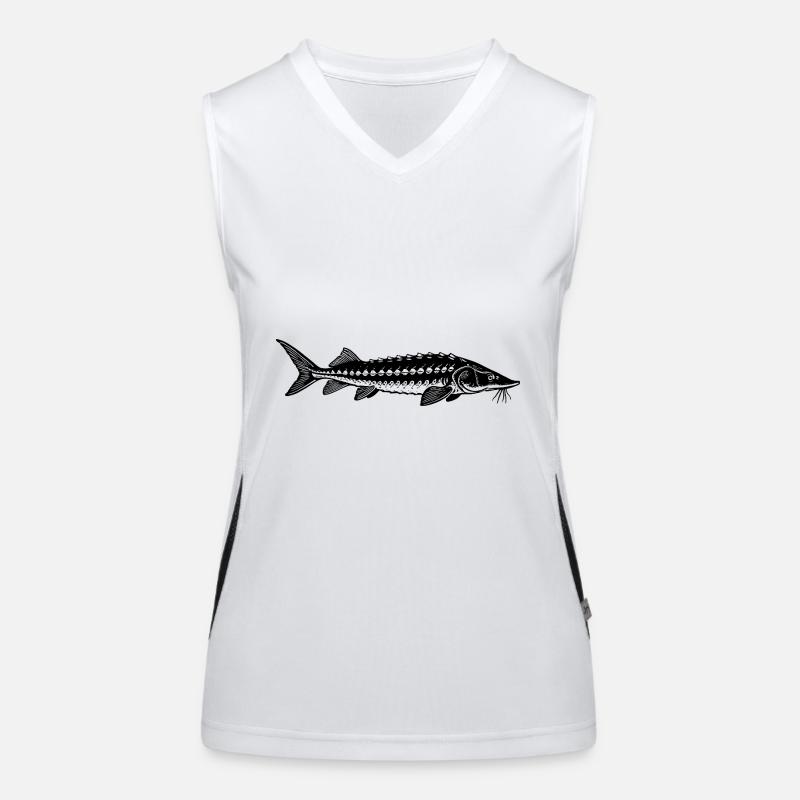 Target Fish Sturgeon - Fish - Angler Gift Women's Functional Contrast Tank Top