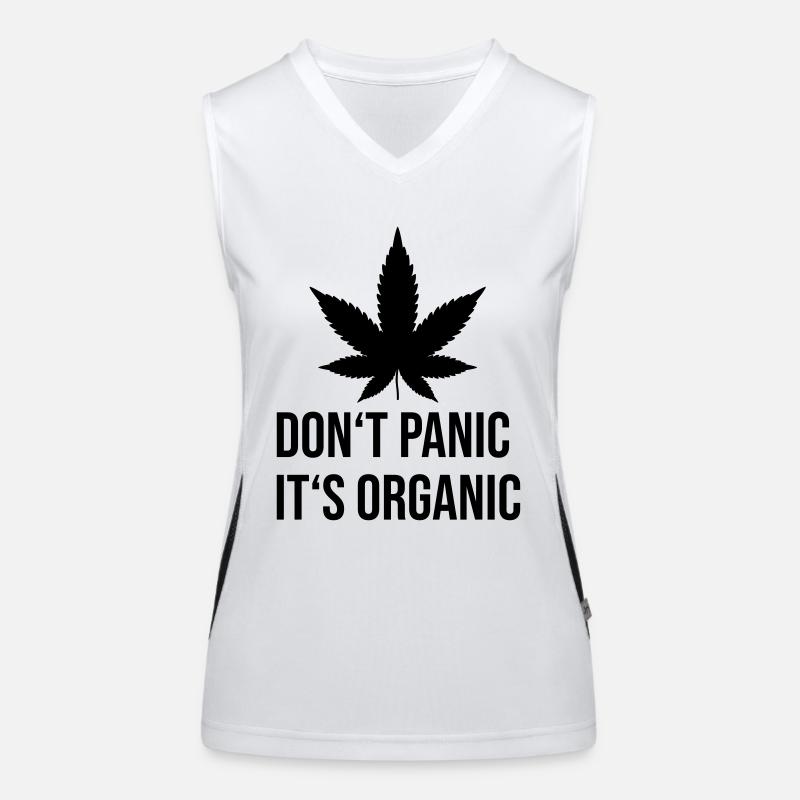 Don't Panic It's organic Hanfblatt Funktionelles Kontrast-Tank Top für Frauen