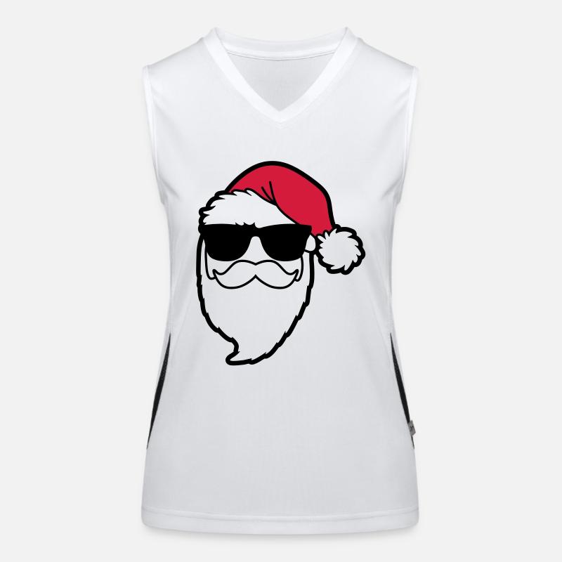santa_claus_hohoho_4a Funktionelles Kontrast-Tank Top für Frauen