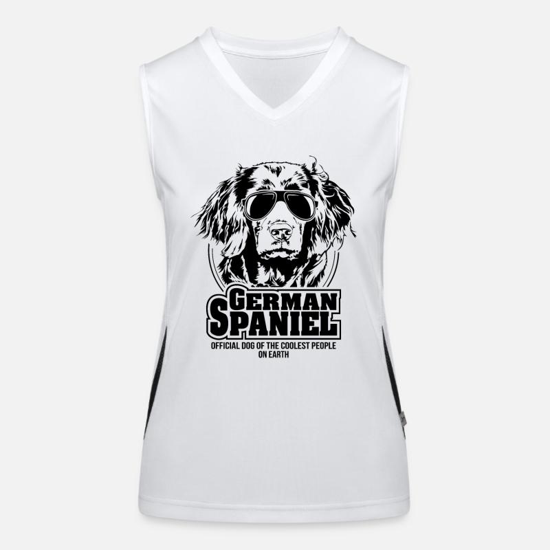 GERMAN SPANIEL coolest people dogs saying dog Women's Functional Contrast Tank Top
