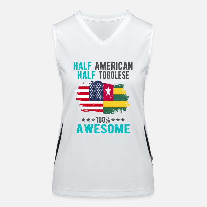Halb Amerikaner Halb Tongolese Funktionelles Kontrast-Tank Top für Frauen