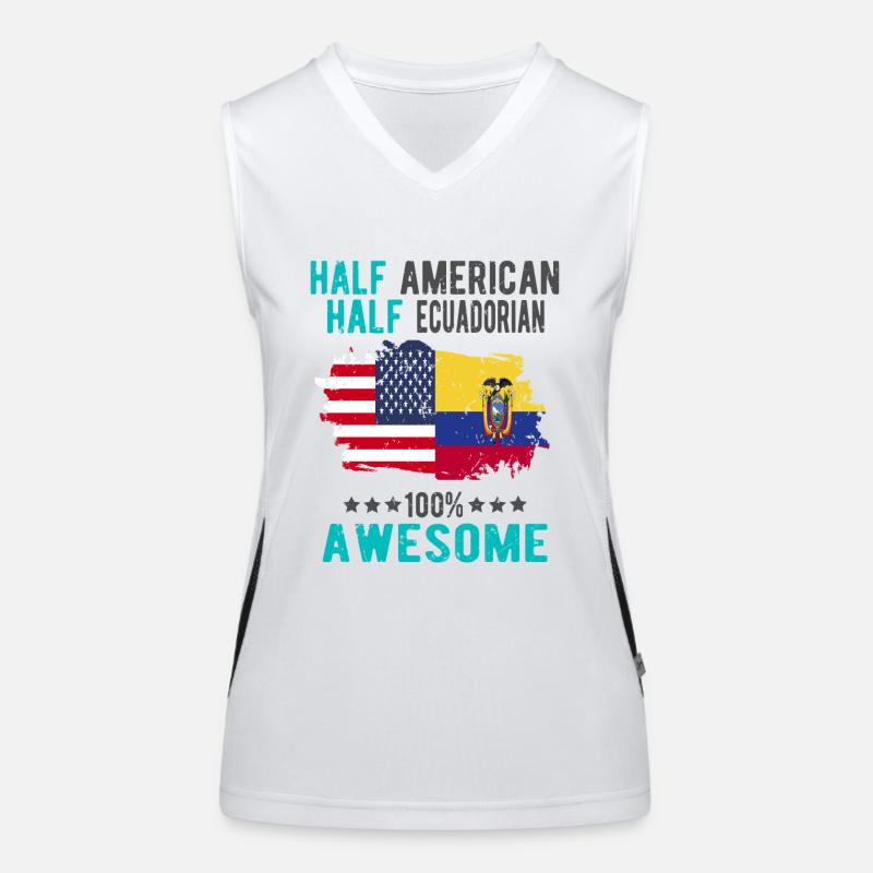 Half American Half Ecuadorian Women's Functional Contrast Tank Top
