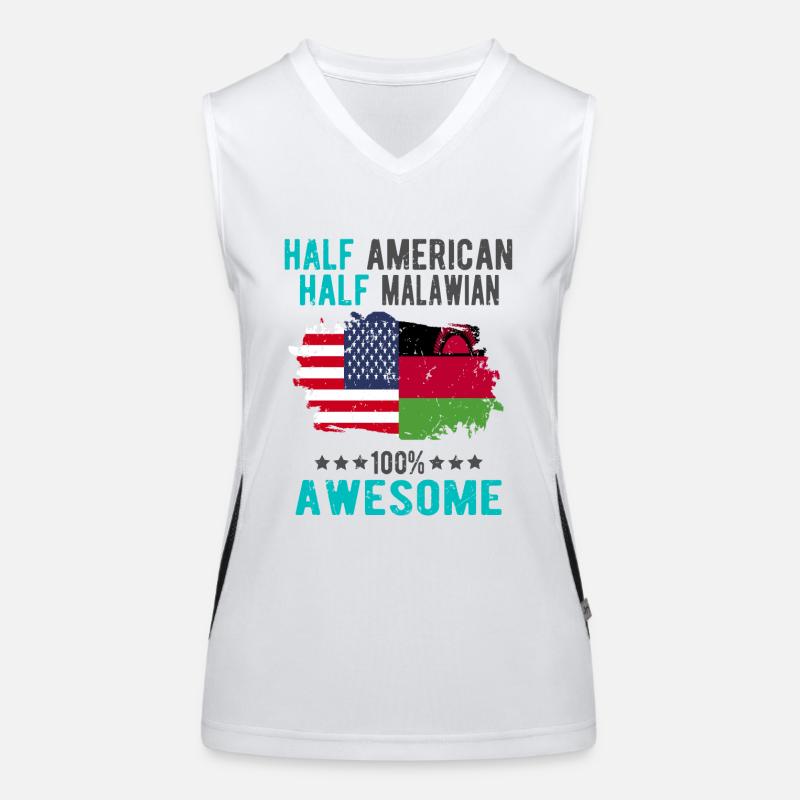 Half American Half Malawi Women's Functional Contrast Tank Top