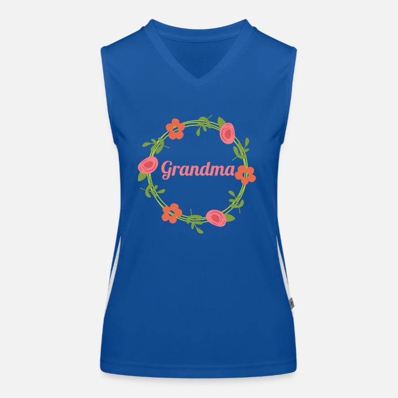 Blumen Oma Geschenk Großmutter Funktionelles Kontrast-Tank Top für Frauen