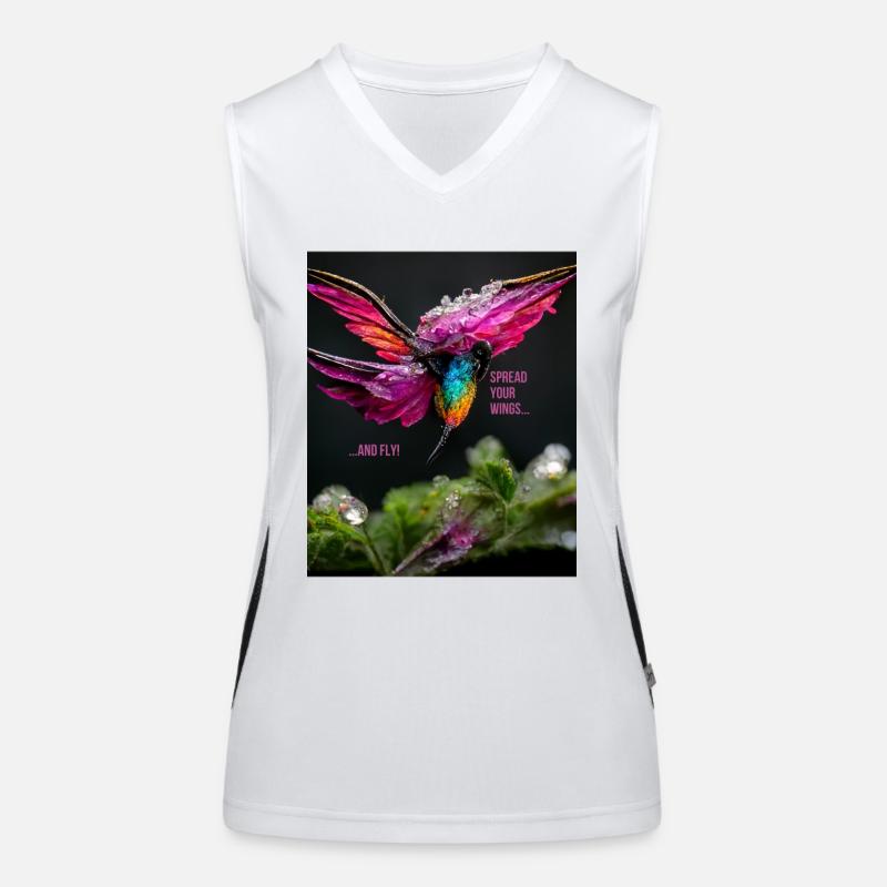Spread your wings and fly - inspiration and motivation Women's Functional Contrast Tank Top