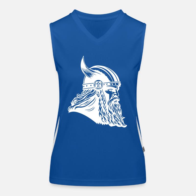 Wikinger Kopf Krieger Viking Funktionelles Kontrast-Tank Top für Frauen