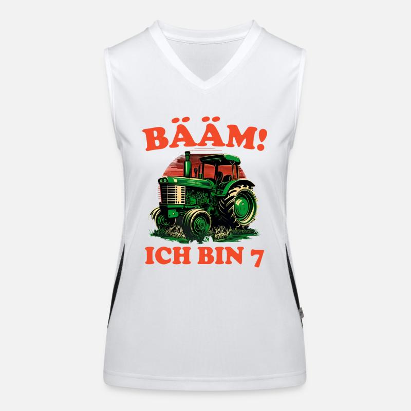 Kinder Bääm! Ich bin 7 Funktionelles Kontrast-Tank Top für Frauen