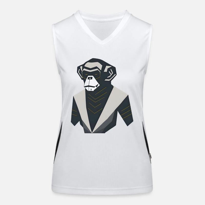 Modern Art Monkey Women's Functional Contrast Tank Top