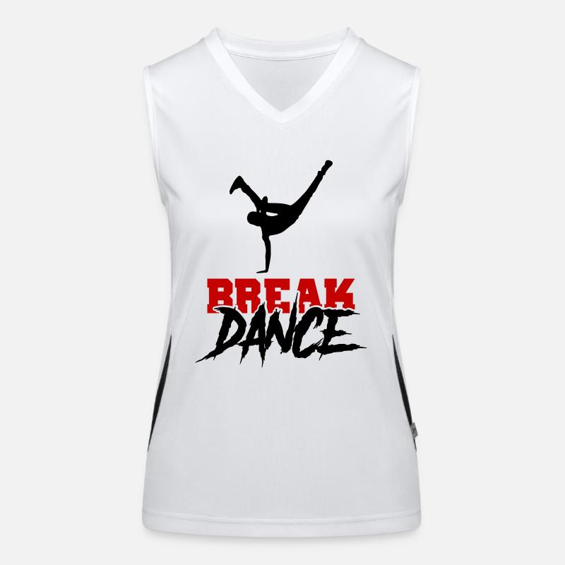 Break Dance 01 Débardeur respirant contrasté Femme