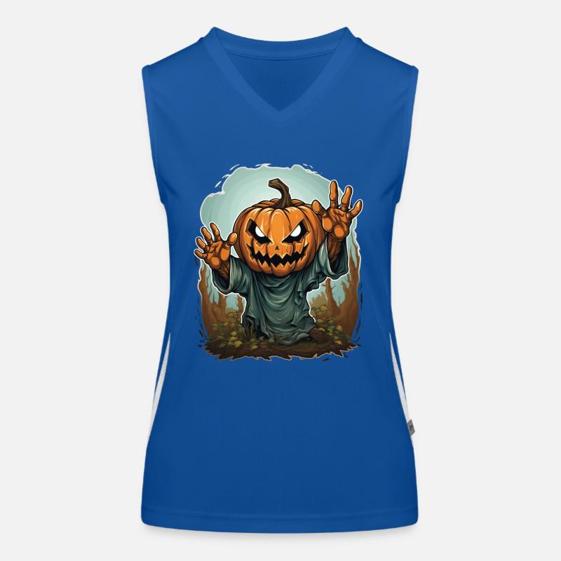 Halloween Emerging Hands Spooky Pumpkin Funktionelles Kontrast-Tank Top für Frauen