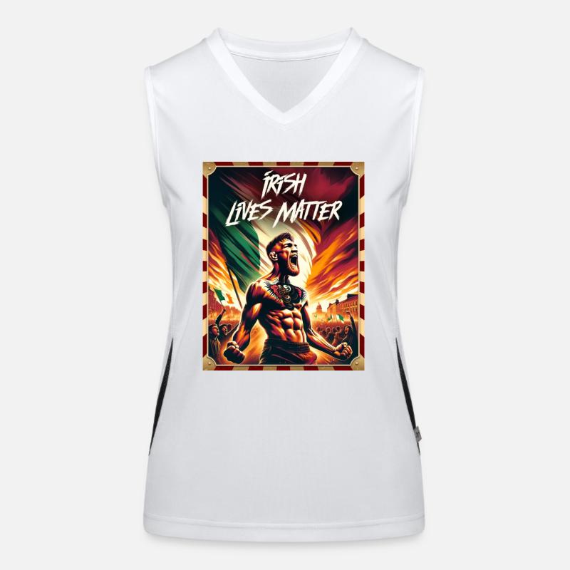 Irish Lives Matter Funktionelles Kontrast-Tank Top für Frauen