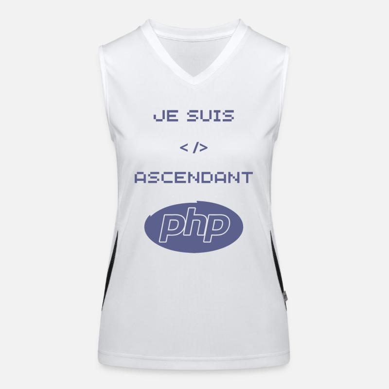 cadeau pour développeur php Débardeur respirant contrasté Femme