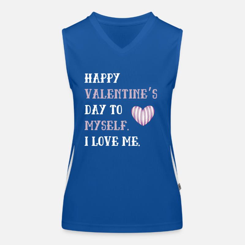 Joyeuse Saint-Valentin à moi-même Débardeur respirant contrasté Femme