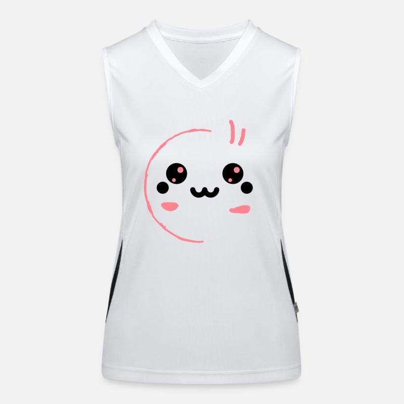 Anime Lächeln Funktionelles Kontrast-Tank Top für Frauen