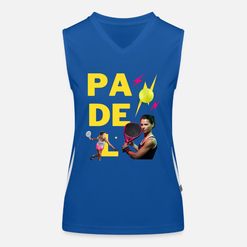 JOUEUSE DE PADEL - JAUNE Débardeur respirant contrasté Femme