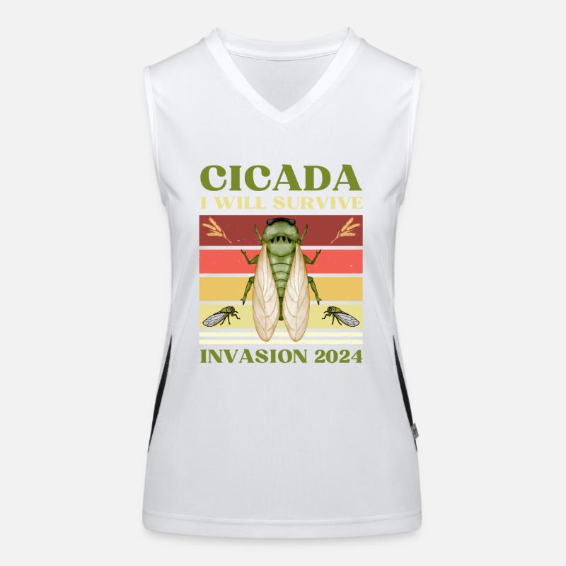 SHIRT I WILL SURVIVE CICADA INVASION 2024 Women's Functional Contrast Tank Top