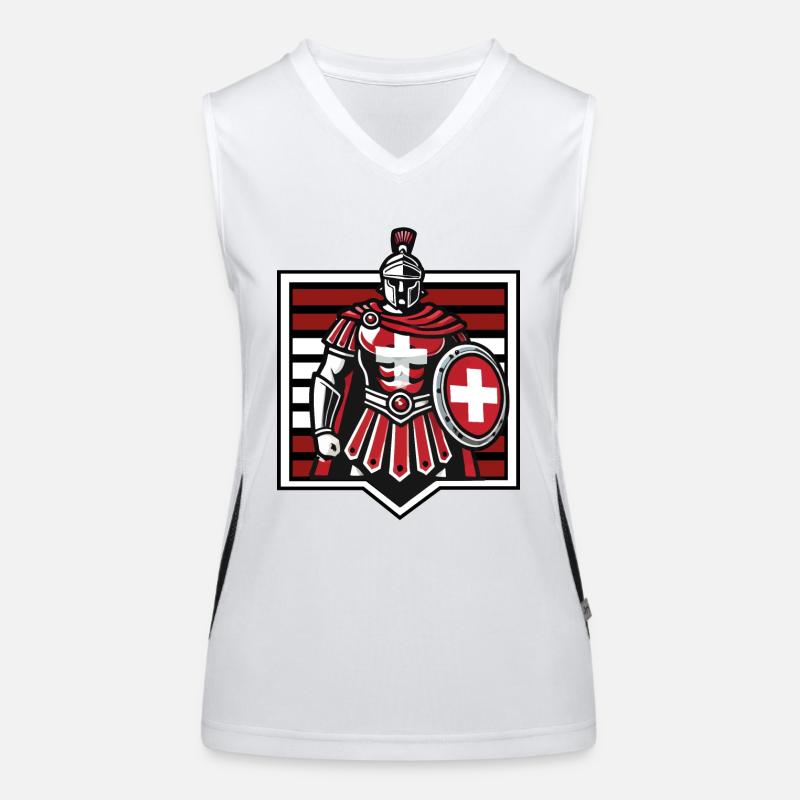 Gladiator Switzerland #2 - Women's Functional Contrast Tank Top - white/black