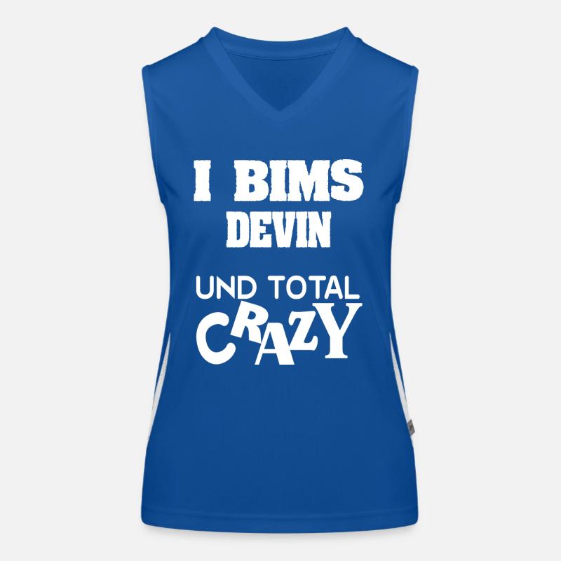 Devin as a given name Women's Functional Contrast Tank Top