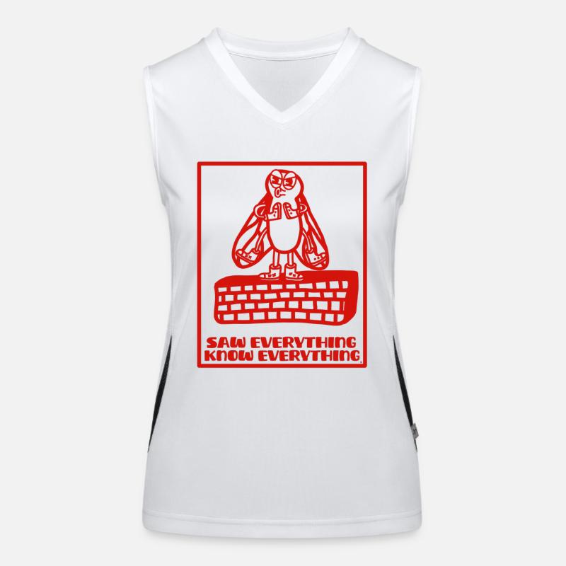 Know everything like a fly on a wall Women's Functional Contrast Tank Top