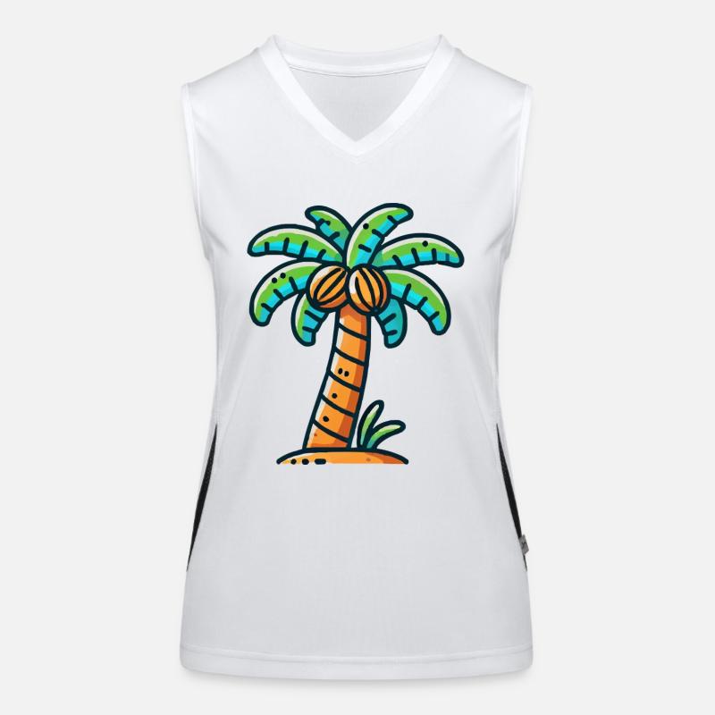 palm tree Women's Functional Contrast Tank Top