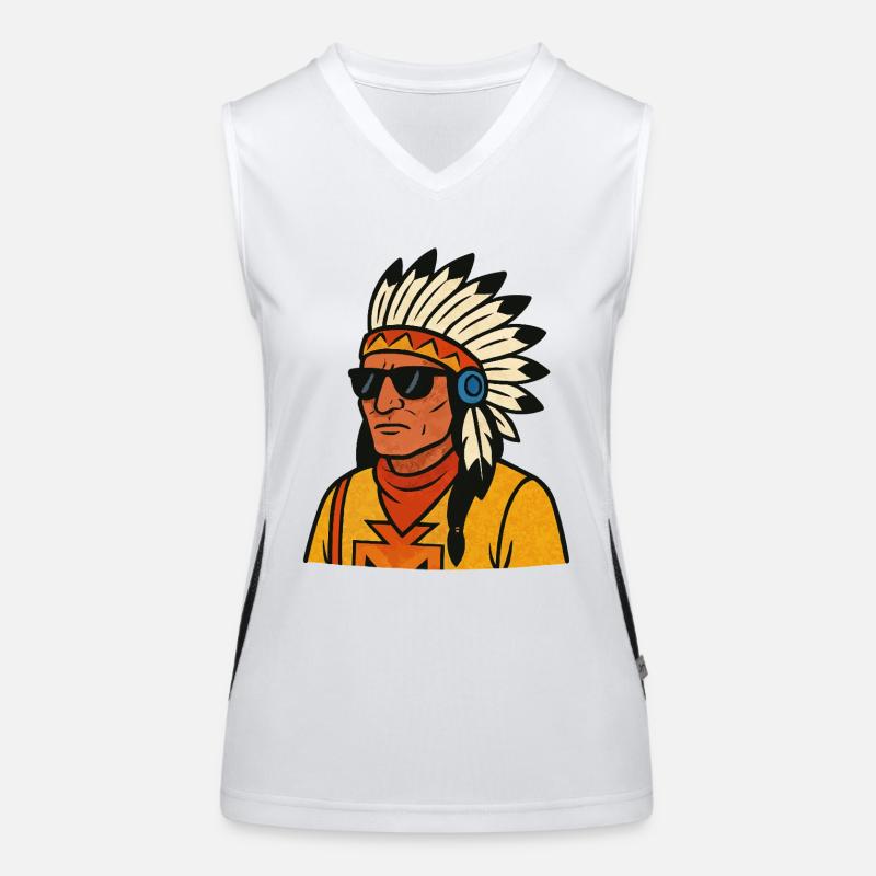 indianer Funktionelles Kontrast-Tank Top für Frauen