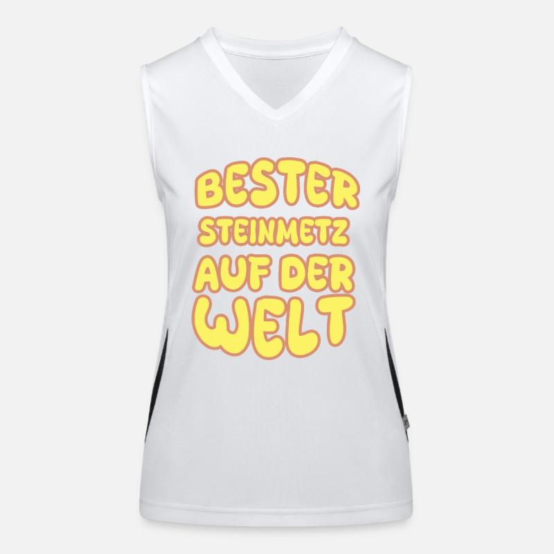 Steinmetz als Berufung Funktionelles Kontrast-Tank Top für Frauen