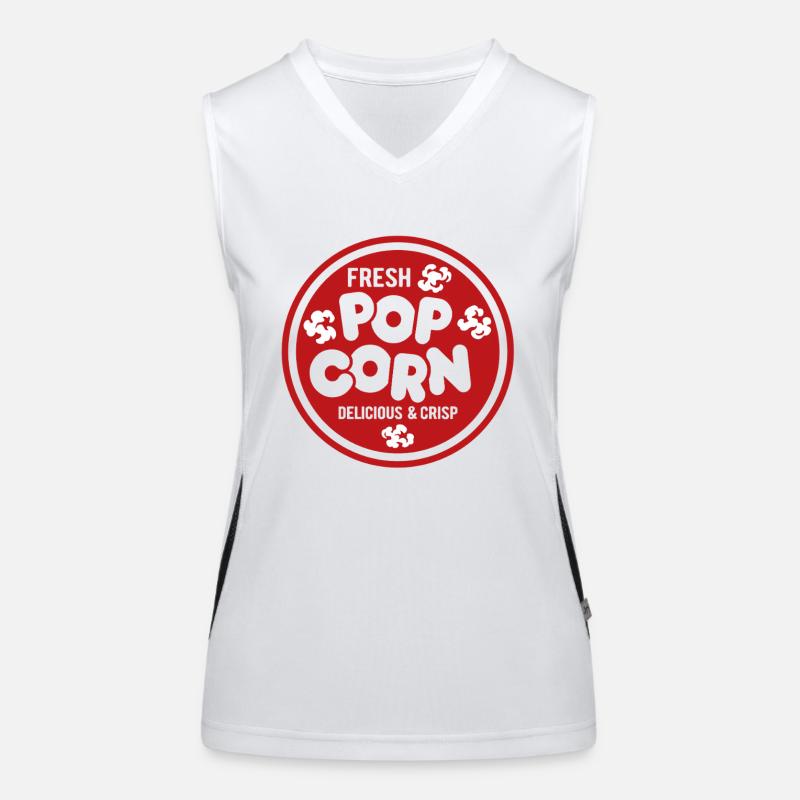 Fresh Popcorn - Crispy & Delicious - Gift Women's Functional Contrast Tank Top