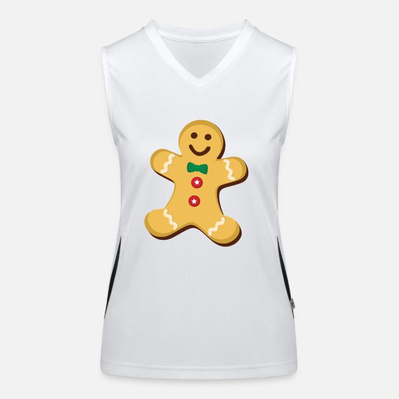 gingerbread man Women's Functional Contrast Tank Top