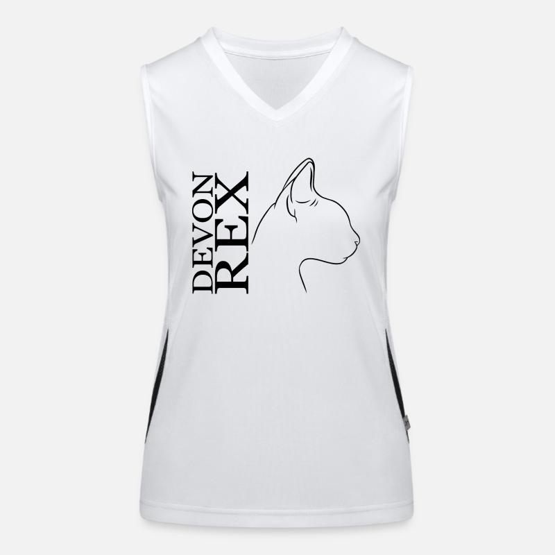 Devon Rex Profil Chats Chat Wilsigns Débardeur respirant contrasté Femme