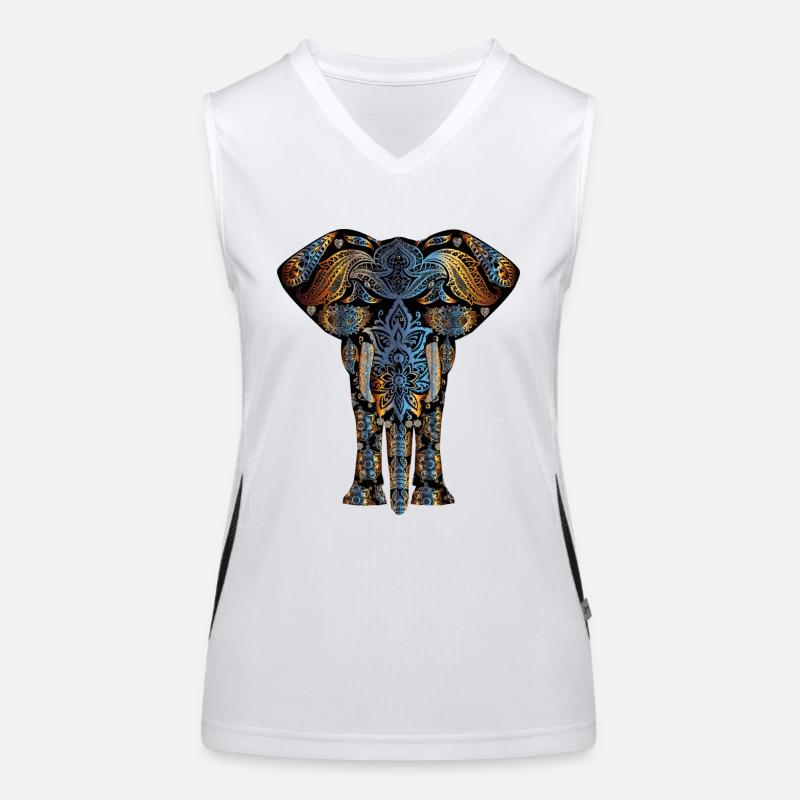 Elefant Funktionelles Kontrast-Tank Top für Frauen