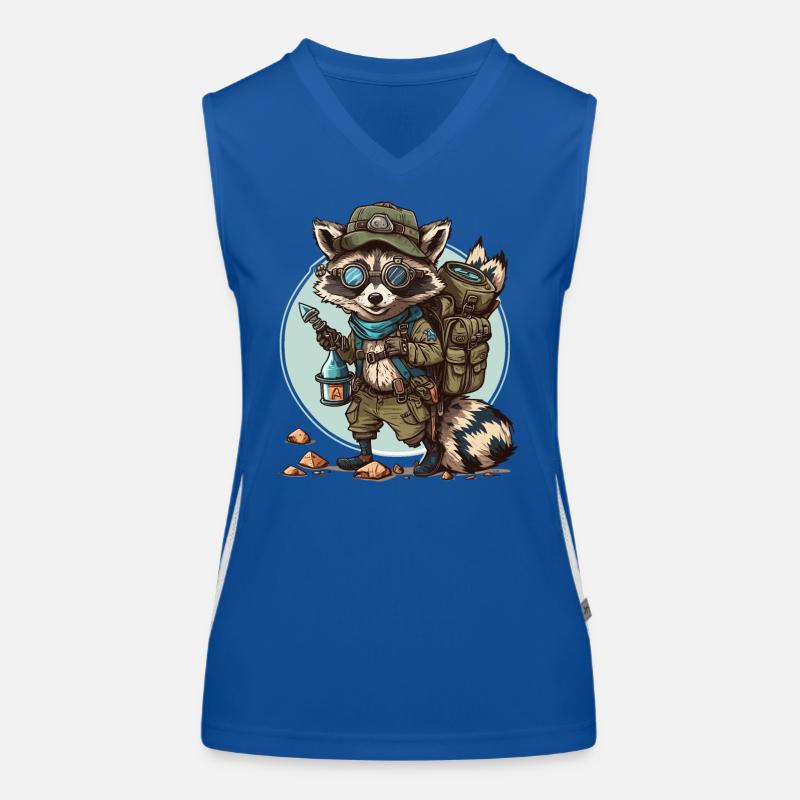 Die Reise der Waschbären Funktionelles Kontrast-Tank Top für Frauen