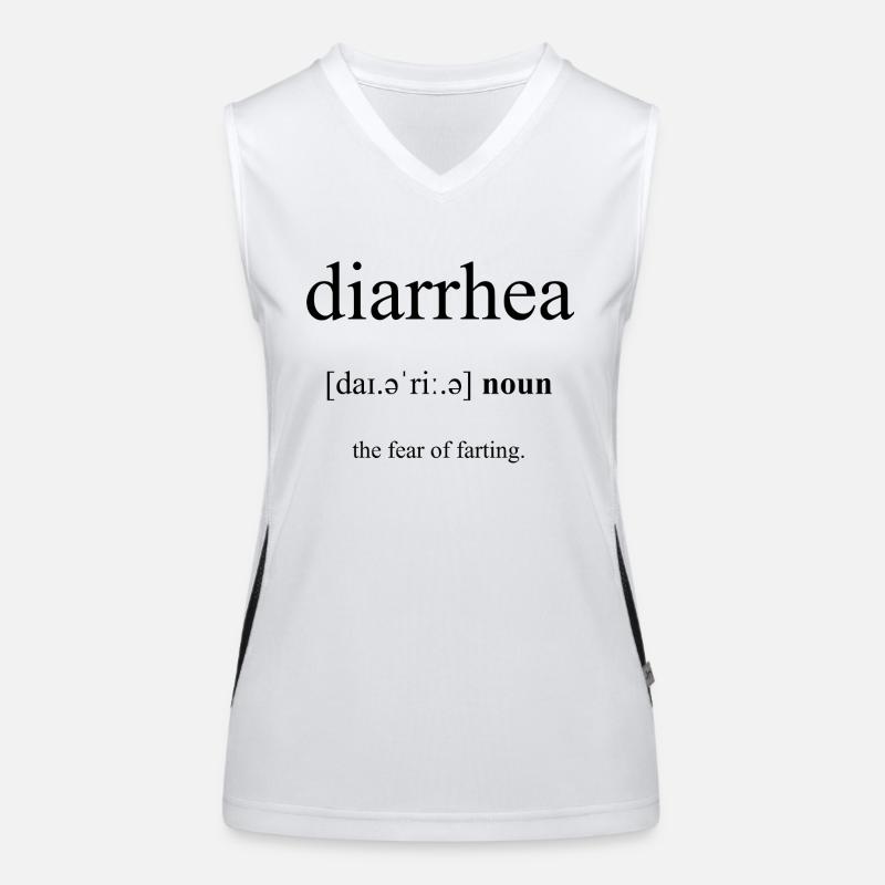 Dictionnaire de définition de la diarrhée Débardeur respirant contrasté Femme